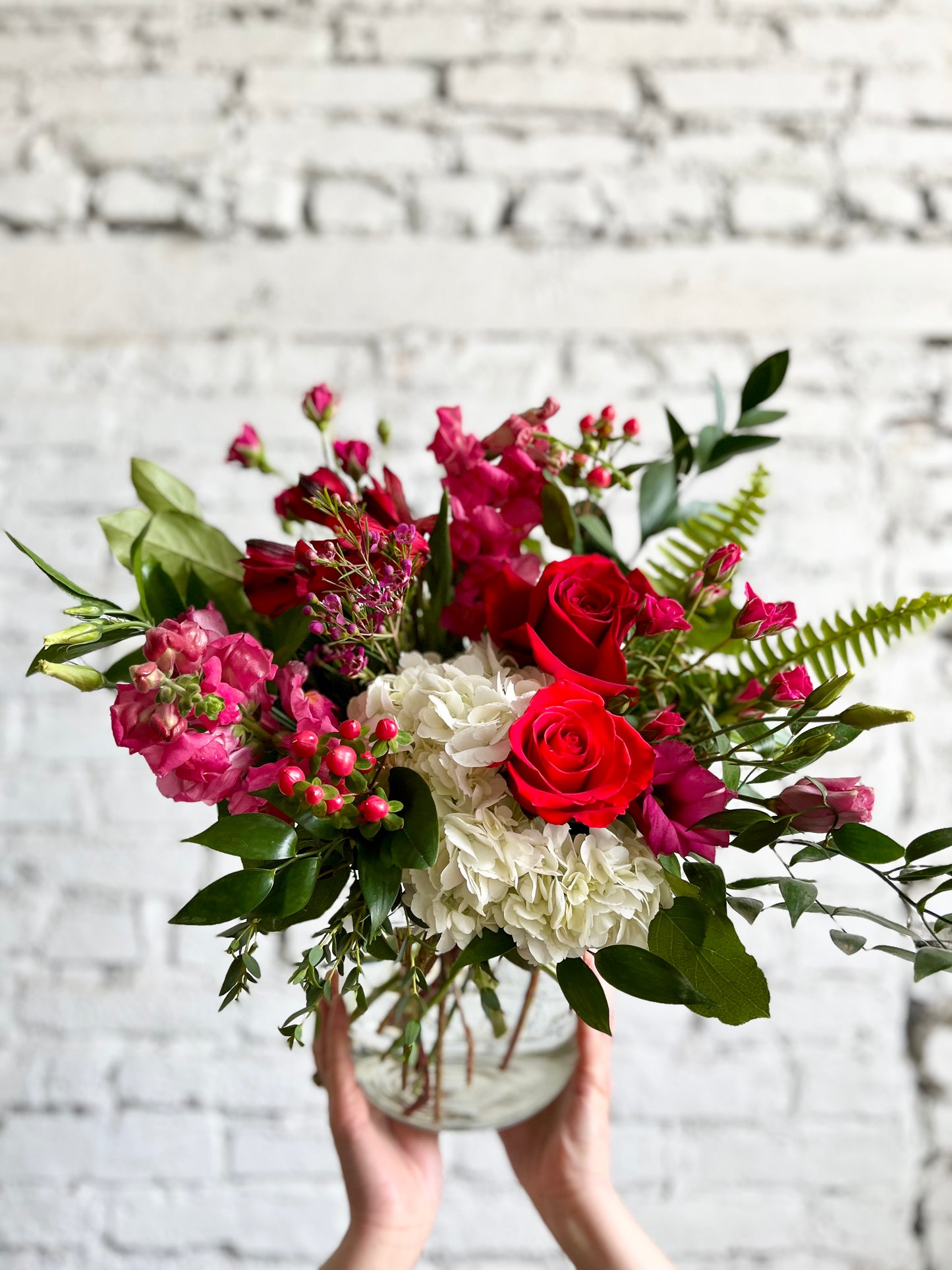 Valentine’s Hot Colour Palette Vase Arrangement