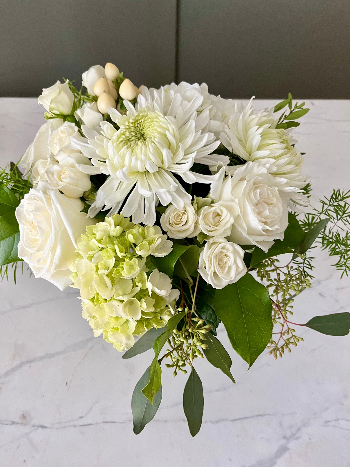 White and Green Arrangement