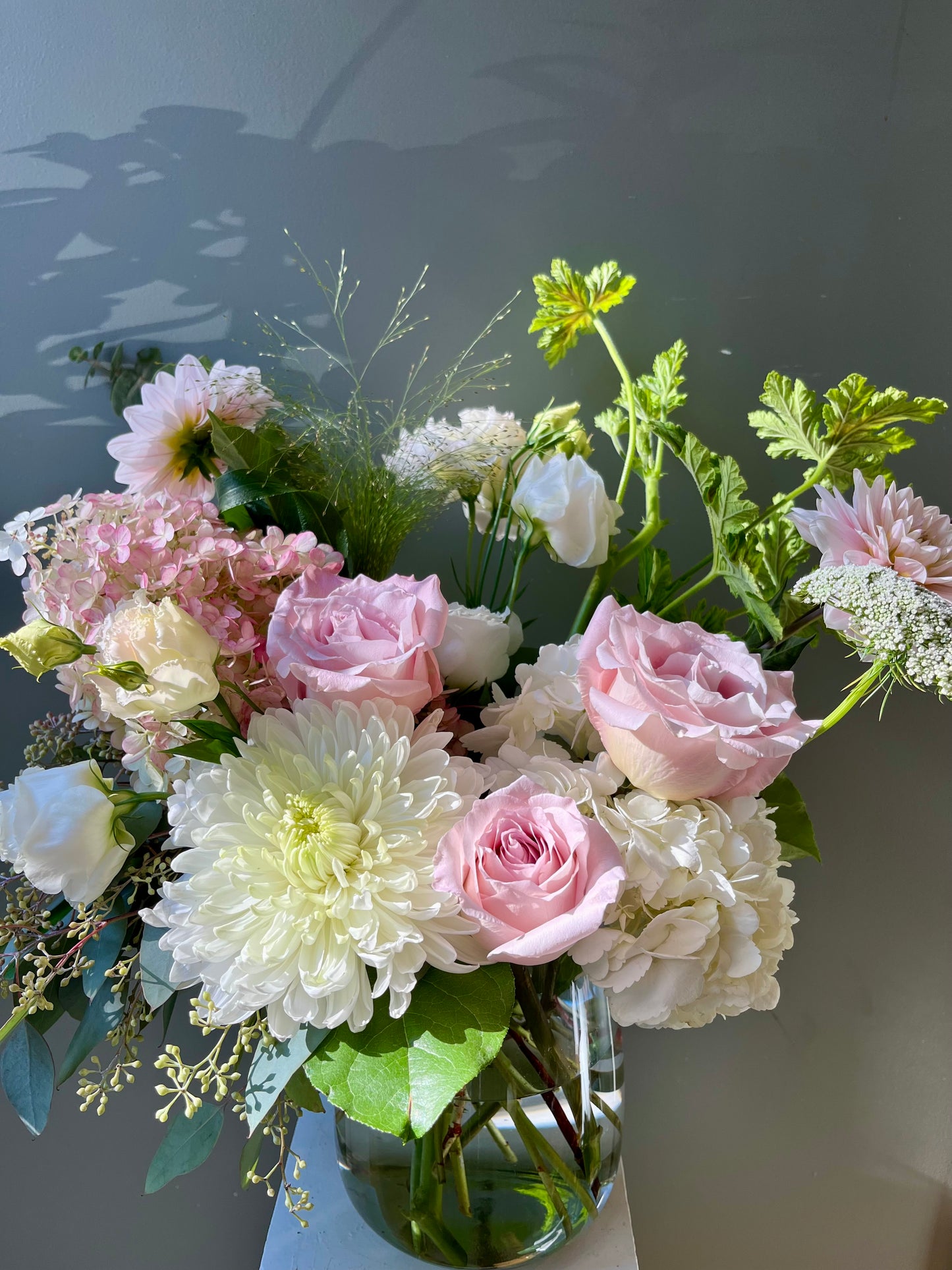 Light Colour Palette Arrangement in Vase