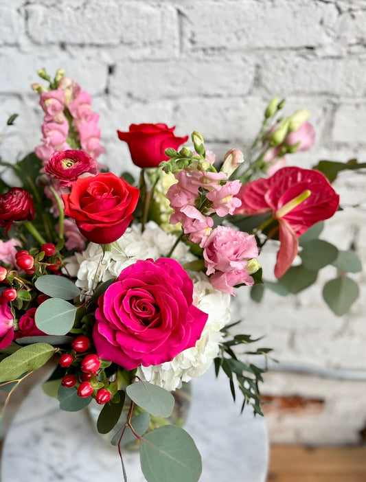 Valentine’s Hot Colour Palette Vase Arrangement