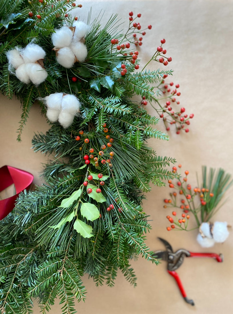 Holiday Wreath Workshop Saturday, December 2nd, 2pm-3:30pm