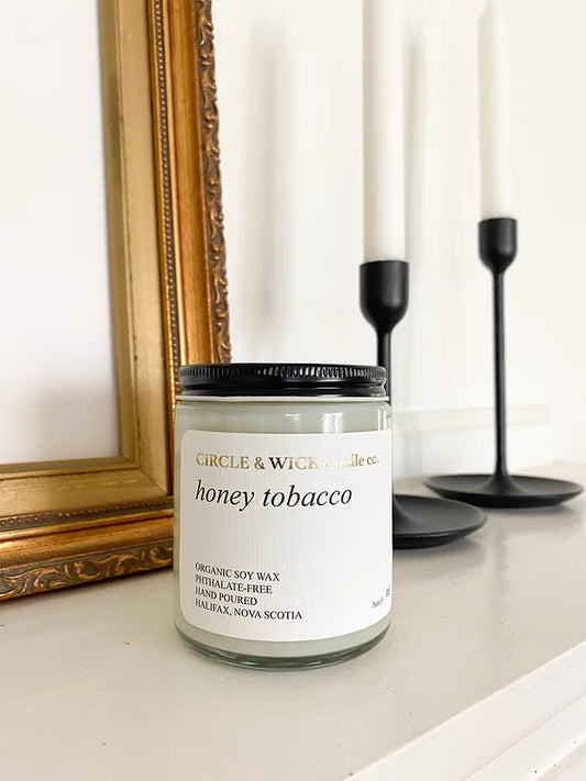 Circle and Wick candle-Honey and Tobacco 9oz